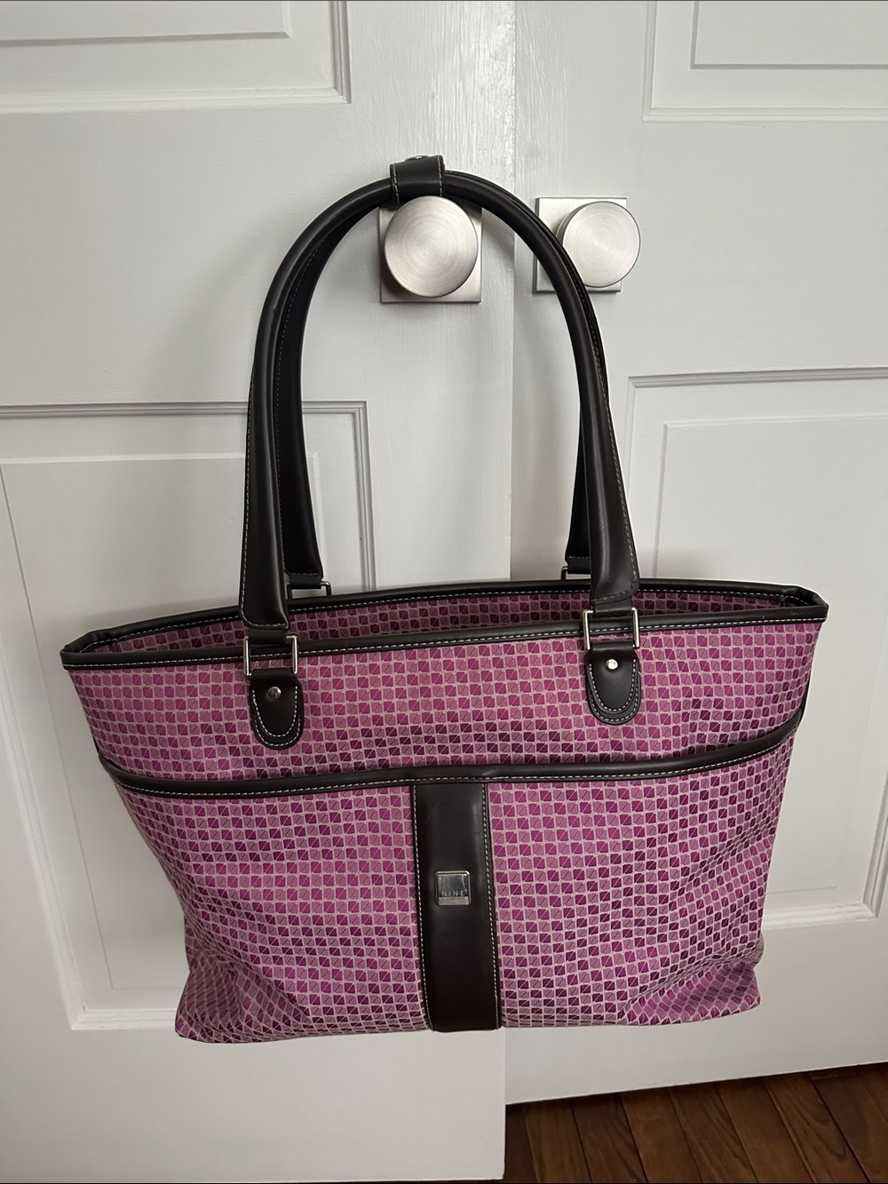 Nine West Women's Pink Patterned Tote Bag